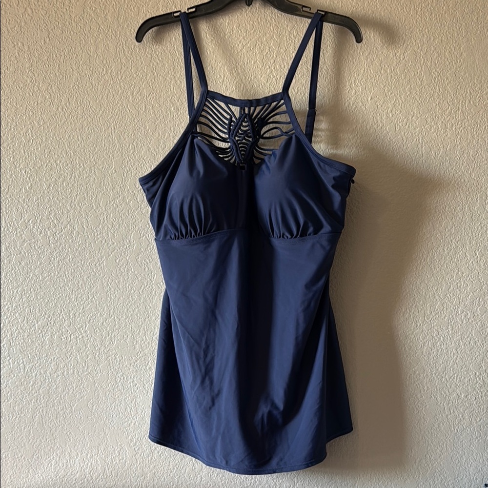 Firpearl Navy Blue Strappy One Piece Swimsuit, 20
